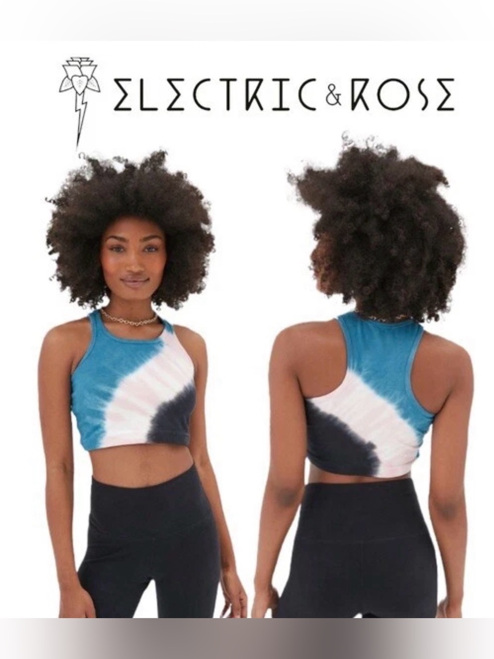 Electric & Rose Tie-Die Bella Cropped Tank Top
